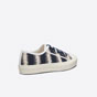 Walkn Dior Sneaker Deep Blue D Stripes Embroidered Cotton KCK211IKE S56B - thumb-2
