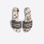 Dior Dway Slide Embroidered Cotton Jardin Motif KCQ209GRY S43L - thumb-3