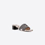 Dway Heeled Slide Embroidered Cotton Dior Jardin KCQ244GRY S43L - thumb-2