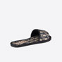 Dior Chez Moi Slide Deep Blue Dior Oblique Embroidered Cotton KCQ491OBE S56B - thumb-2