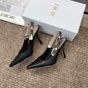 Dior JAdior Slingback Pump Black Calfskin KCV025CEY S900 - thumb-3