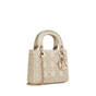 Mini Lady Dior Bag in Platinum-Tone M0505OREJ M971 - thumb-2