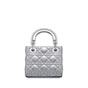 Mini Lady Dior Bag in Silver M0505PWEC M090 - thumb-3