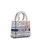 Dior Small Lady D-Lite Bag in White Blue M0531OEEV M086 - thumb-2