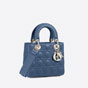 Small Lady Dior My ABCDior Bag Denim Cannage Lamb M0538OCAL M90B - thumb-2