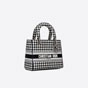 Dior Medium Lady D-Lite Bag Houndstooth Embroidery M0565BZAF M911 - thumb-2