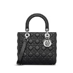 Medium Lady Dior Bag in Black M0565PWRT M900