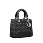 Medium Lady Dior Bag in Black M0565PWRT M900 - thumb-2