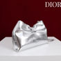 Dior Or Small Bow Bag Silver-Tone Laminated Lambskin M0715PUJW M090 - thumb-3