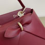 Small Dior Cigale Bag in Burgundy Calfskin Leather M0737OHJU M42R - thumb-5