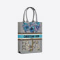 Vertical Dior Book Tote Fleurs Bibliques Embroidery M1272ZWRG M932 - thumb-2