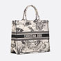 Large Dior Book Tote Latte and Black M1286ZRHZ M941 - thumb-2