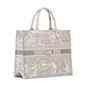 Large Dior Book Tote in Ecru Gray M1286ZTDT M20I - thumb-2