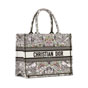 Medium Dior Book Tote in Latte Multicolor M1296ZEDO M941 - thumb-2