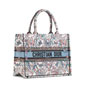 Medium Dior Book Tote in White Blue M1296ZEEV M933 - thumb-2