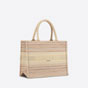 Small Dior Book Tote Multicolor Stripes Embroidery M1296ZRFO M885 - thumb-2