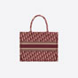 Small Dior Book Tote Burgundy Dior Oblique Embroidery M1296ZRIW M974 - thumb-2