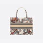 Medium Dior Book Tote Ecru Multicolor Jardin Dhiver Embroidery M1296ZRWD M941 - thumb-3