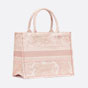 Medium Dior Book Tote Pink Embroidery M1296ZTDT M956 - thumb-3
