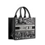 Medium Dior Book Tote in Black White M1324CETJ M46I - thumb-2