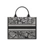 Medium Dior Book Tote in Black White M1324CETJ M46I - thumb-3