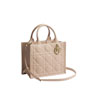 Small Dior Book Tote Powder Beige Macrocannage Calfskin M1325OWHP M51U - thumb-2