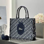 Medium Dior Book Tote with Strap Blue M1354OEMX M928 - thumb-2