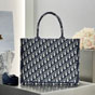 Medium Dior Book Tote with Strap Blue M1354OEMX M928 - thumb-4