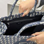 Medium Dior Book Tote with Strap Blue M1354OEMX M928 - thumb-5