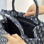 Small Dior Book Tote with Strap Blue M1404OEMX M928 - thumb-5