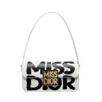 Miss Dior Flap Bag in White Black M2610UZCJ M933