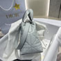 Small Dior Toujours Vertical Tote Bag Ice Blue M2835PSNW M39Z - thumb-2