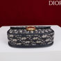 Small Dior Medaillon Flap Bag with Chain Blue M3921QTZQ M928 - thumb-2
