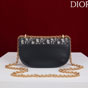 Small Dior Medaillon Flap Bag with Chain Blue M3921QTZQ M928 - thumb-4