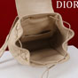 Medium Dior Caro Backpack Powder Beige Macrocannage Lambskin M6301UNOZ M51U - thumb-3