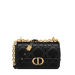 Small Soft Dior Caro Bag in Black M9252UHPA M900