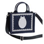 Mini Dior Book Tote with Strap Blue Dior Oblique Embroidery S5584PEHS M928 - thumb-2