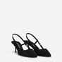 DG Corset-style satin slingbacks in Black CG0492AQ1278B956 - thumb-2