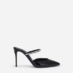 DG Polished calfskin mules with embroidery CI0150AY8558S488