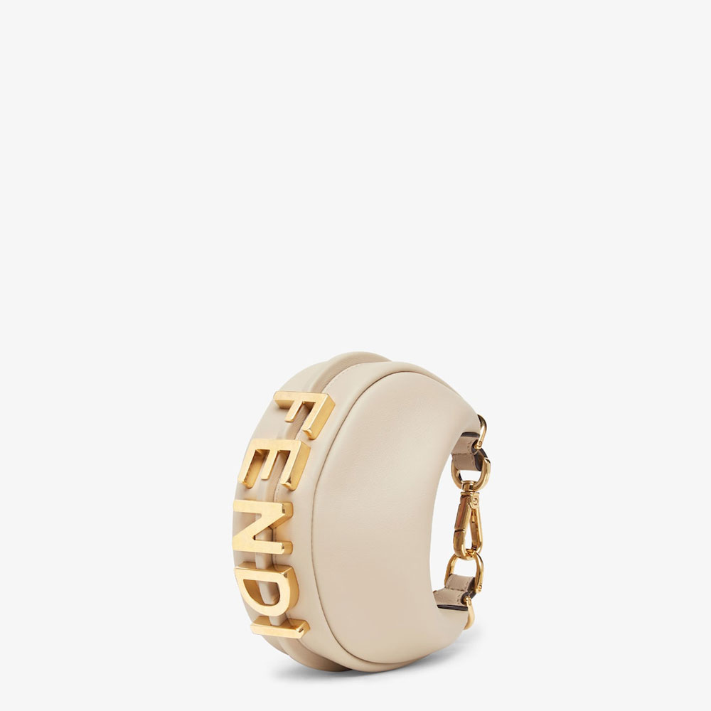 Nano Fendigraphy Beige leather charm 7AS089AKKTF19PN