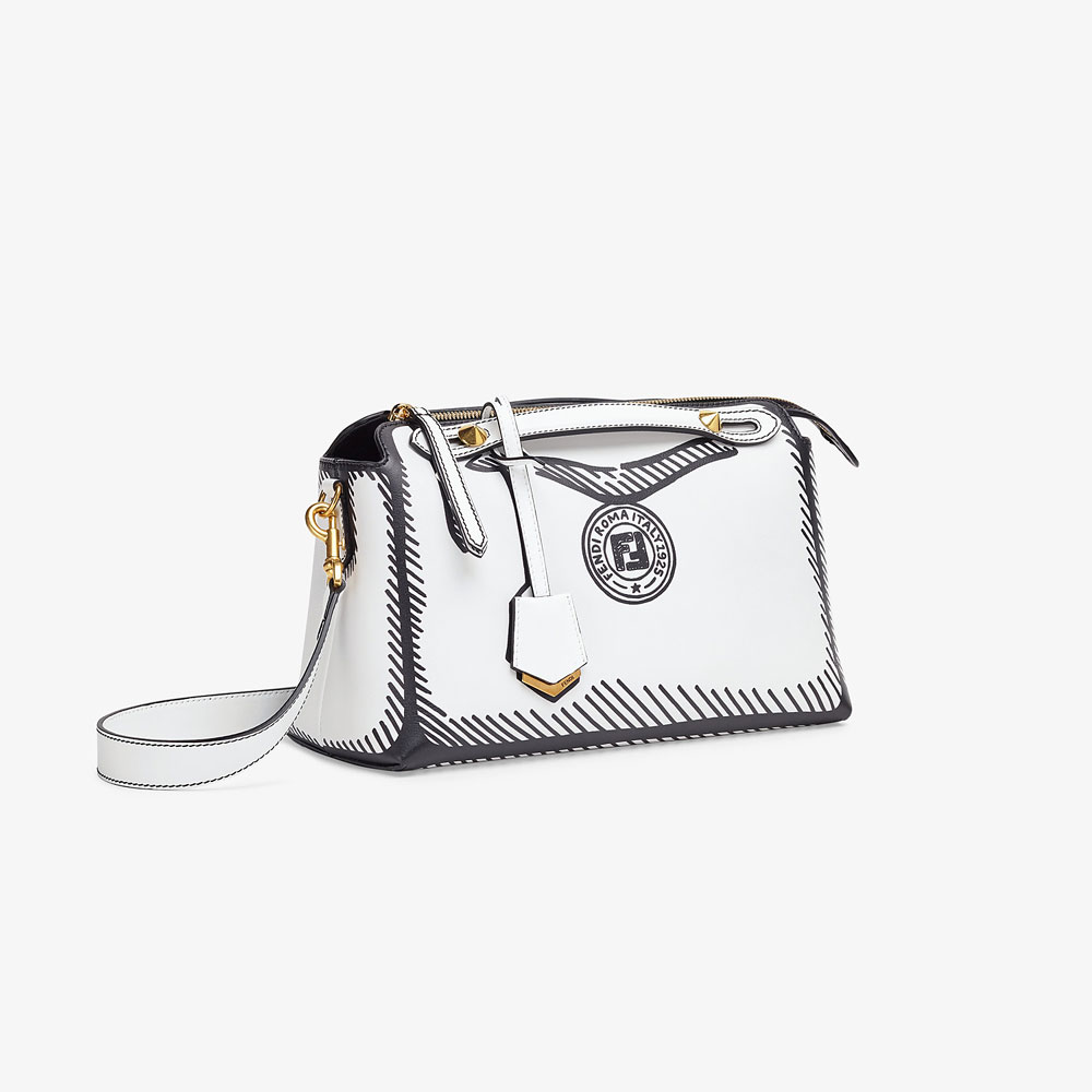 Fendi By The Way Medium leather printed Boston bag 8BL146 ADBN F1CBK - Photo-2