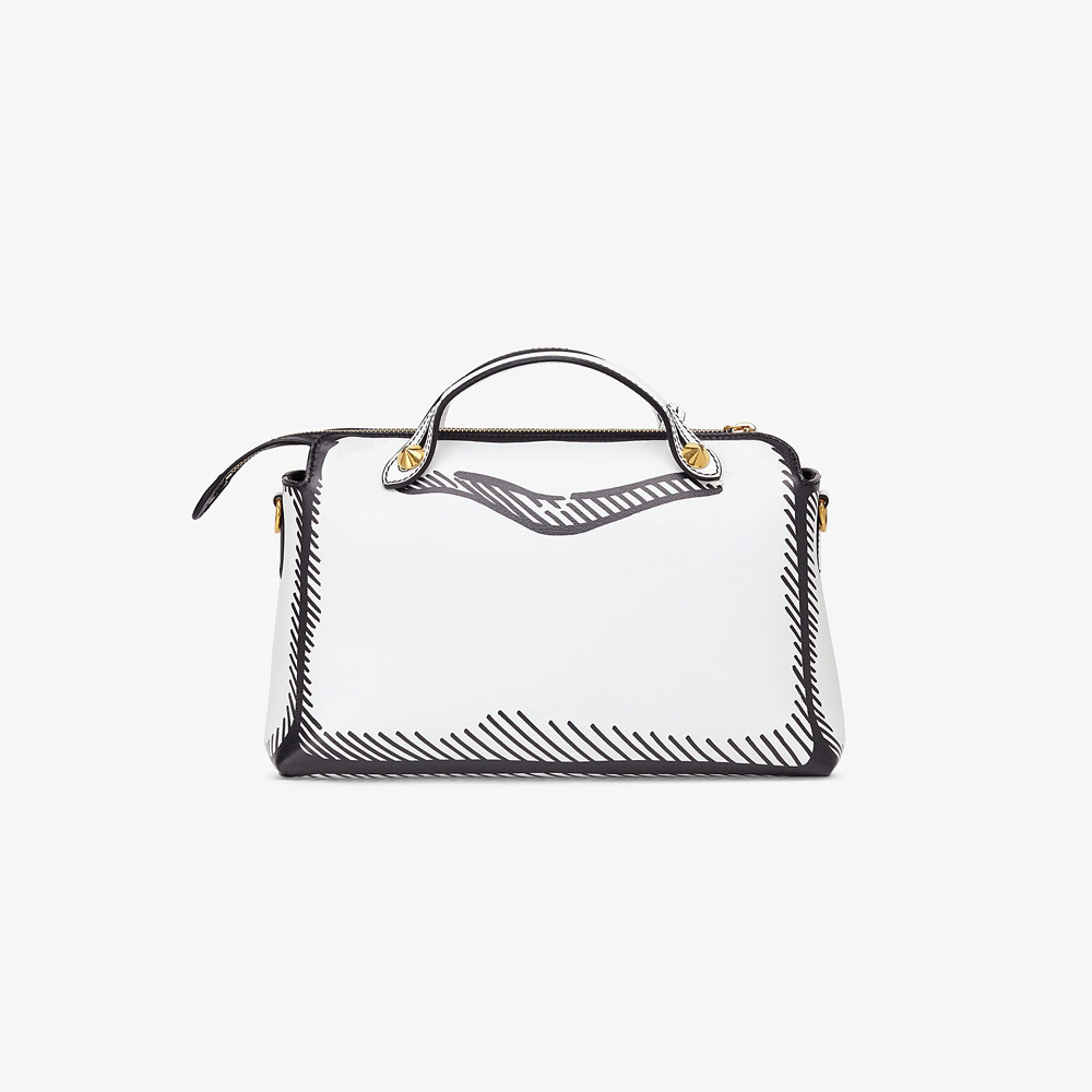 Fendi By The Way Medium leather printed Boston bag 8BL146 ADBN F1CBK - Photo-3