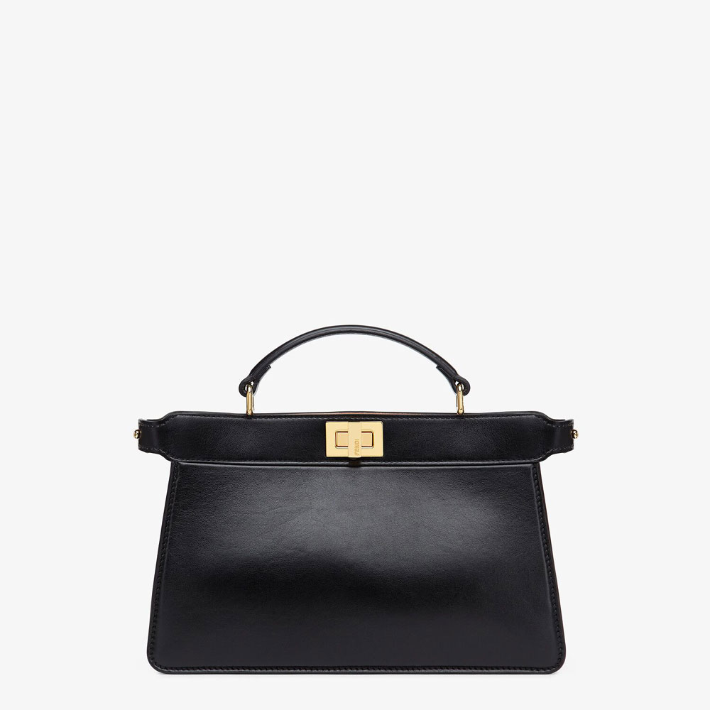 Fendi Peekaboo Iseeu East West Black Leather Bag 8BN323 ADYC F1CJZ