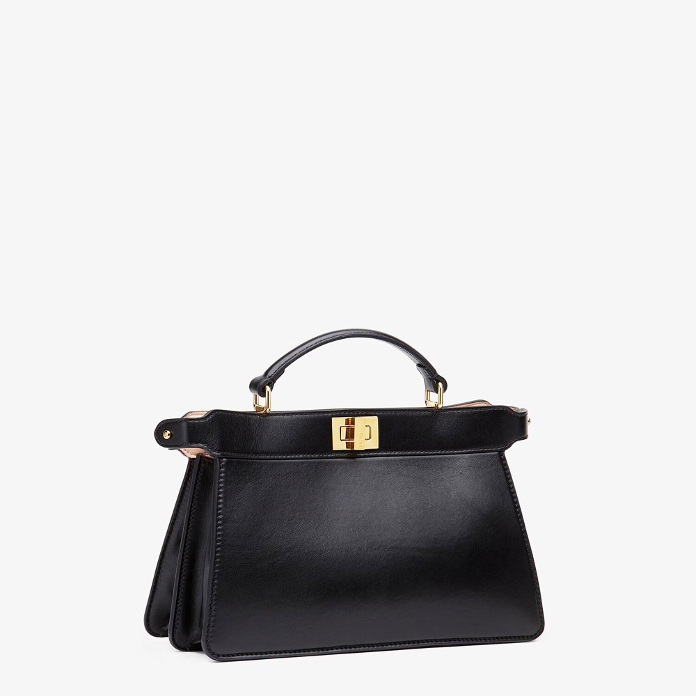 Fendi Peekaboo Iseeu East West Black Leather Bag 8BN323 ADYC F1CJZ - Photo-3