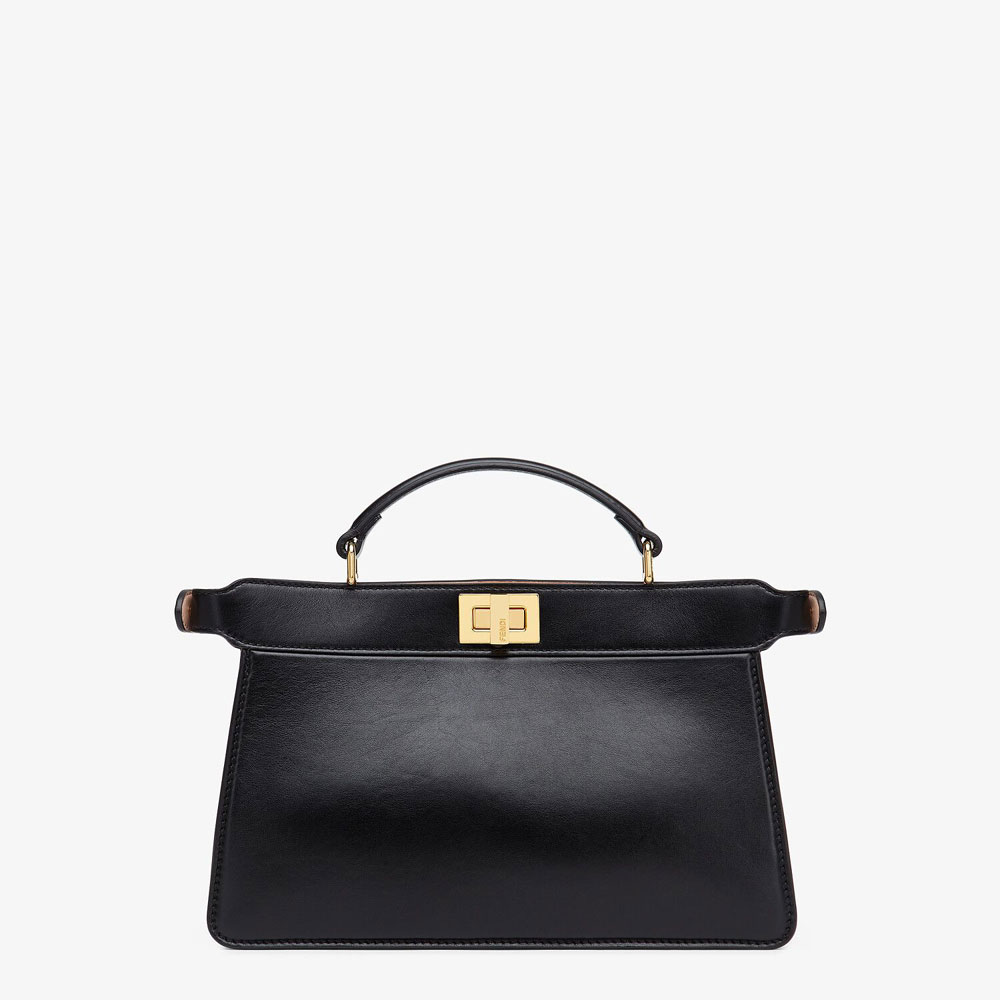 Fendi Peekaboo Iseeu East West Black Leather Bag 8BN323 ADYC F1CJZ - Photo-4