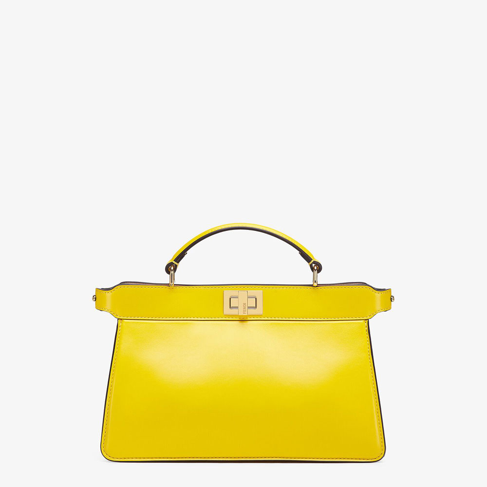 Fendi Peekaboo Iseeu East West Yellow Leather Bag 8BN323 ADYC F1D4E