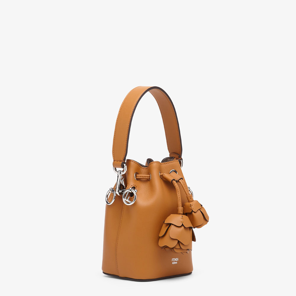Fendi Mon Tresor Brown leather mini 3D roses 8BS010ANS8F119U - Photo-2