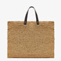 Fendi Tote Bag Beige Raffia Bag 7VA391 ABGO F0AVT - thumb-3