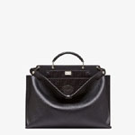 Fendi Peekaboo Essential Black Leather Bag 7VA476 A91A F0GXN