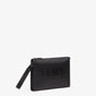 Fendi Flat Pouch Black Leather Pouch 7VA491 AFBF F0GXN - thumb-2